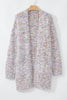 Yellow Multicolor Confetti Open Front Knit Cardigan