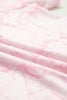 Pink Abstract Print V Neck Loose Tee Drawstring Shorts 2pcs Outfit