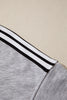 Light Grey Patchwork Detail Raw Edge Oversize Tee