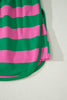 Rose Stripe Dolman Tee Drawstring Skort Athletic 2pcs Set