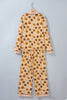 Orange Halloween Pumpkin Print Two Piece Long Sleeve Lounge Set