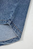 Ashleigh Blue Button Flap Pocket Cuffed Short Sleeve Denim Shirt