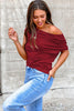 Coffee Plus Size Solid Color Asymmetric Neck Short Sleeve Blouse