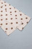 Beige Polka Dot Wide Leg Elastic Waist Casual Pants