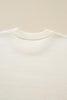 White Sequined Bow Graphic Christmas Holiday Sweater