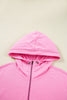 Parchment Checkered Patchwork Kangaroo Pocket Half Zipper Hoodie