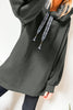 Four Leaf Clover Fleece Lined Adjustable Drawstring Oversize Tunic Hoodie