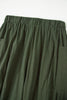 Jungle Green Drawstring Elastic Waist Patch Pocket Barrel Leg Casual Pants