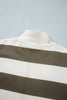 Green Stripe Plus Size Half Zipped Casual Sweatshirt