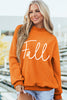 Carrot Pumpkin/Fall Letter Print Mock Neck Tunic Pullover Sweatshirt