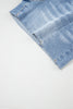 Beau Blue Acid Wash Raw Hem Denim Shorts