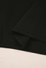 Black Stripe Two in One Knitted Top High Waist Splicing Hem Sweater Dress