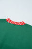 Racing Red Polka Dot Trim Baggy Pullover 2pcs Short Set