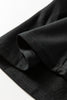 Black Plus Size Striped Cuffs Polo Collar Patchwork Long Sleeve Ruffle Hem Dress