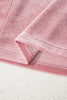 Fushia Solid Color Velvet Ribbon Bow Knot Long Sleeve Blouse