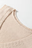 Jet Stream Ribbed Deep V Neckline Front Pocketed Loose Tunic Sweater Vest