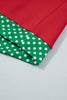 Racing Red Polka Dot Trim Baggy Pullover 2pcs Short Set
