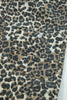 Gray Leopard Print Pocketed Loose Fit Denim Overall Dress
