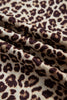 Khaki Cheetah Print Trim Split Long Western Skirt