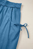 Prussian Blue Smocked Waist Casual Jogger Style Pants