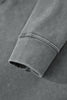 Medium Grey Mineral Wash Chest Pockets Drop Shoulder Shacket with Side Slit