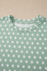 Green Polka Dot Print Short Set