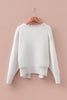 White Pearl Embellished Open Front Elegant Cardigan