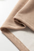 Casual Thermal Textured Lace Drawstring Baggy Hoodie