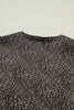 Brown Leopard Print Slim Denim Vest