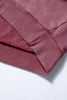 Red Dahlia Lace Patchwork Detail Notched Neck Mineral Wash Baggy Sweatshirt