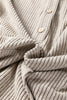 Simply Taupe Plus Size Ribbed Knit Kangaroo Pocket Henley Long Sleeve Top