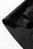 Black Ricrac Trim Color Block Patchwork Shirt Collar Short Sleeve Blouse
