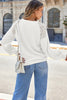 Chestnut Lace Long Sleeve Textured Pullover