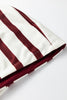Red Stripe Pullover Hoodie Ribbed Solid Pants 2pcs Set Outfit