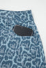 Gray Leopard Frayed Edge Wide Leg High Waist Jeans
