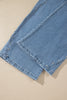 Dusk Blue Side Seam Rivet Detail Ankle Length Casual Jeans