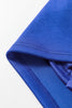 Dark Blue Half Zip Sporty Pullover Mini Skirt 2pcs Outfit