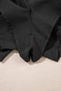 Black Crossed Waist Tiered Flowy Shorts