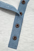 Beige Plus Size Contrast Denim Patchwork Cuffed Sleeve Polo Tee