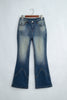 Sail Blue Pocket Detail Flare Leg Jeans