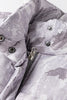 Gray Camo Leaf Print Winter Puffer Vest
