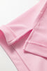 Pink Drop Shoulder Long Sleeve Plus Size Ribbed Top