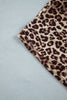 Khaki Cheetah Print Trim Split Long Western Skirt