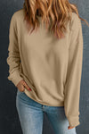 Bonbon Solid Classic Crewneck Pullover Sweatshirt