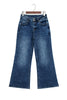 Beau Blue Acid Wash Pocket Detail Flare Jeans