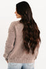 Evergreen Mineral Wash Exposed Seam Patchwork Knit Open Sweater Cardigan