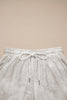 Beige Vintage Tie Dye Bracelet Sleeve Drawstring Elastic Waist 2pcs Short Set