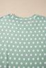 Green Polka Dot Print Short Set
