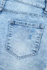 Beau Blue Distressed Acid Wash Denim Hot Shorts
