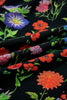 Black Tiered Flutter Sleeve V Neck Flower Blouse